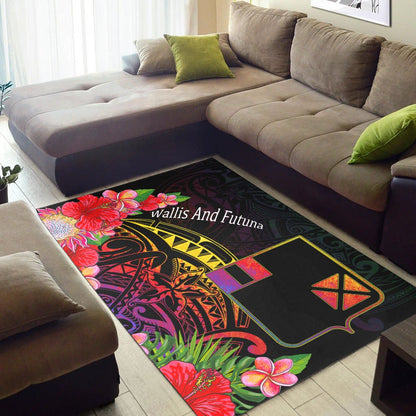 Wallis and Futuna Area Rug - Tropical Hippie Style
