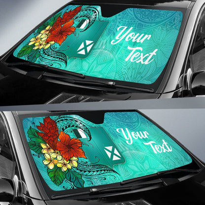 Wallis and Futuna Auto Sun Shade - Tropical Flowers Style