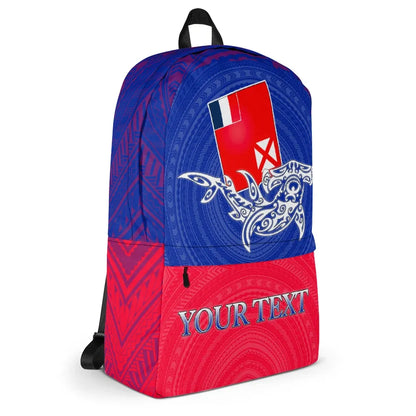 Wallis And Futuna Backpack - Custom Shark With Coat Of Arms