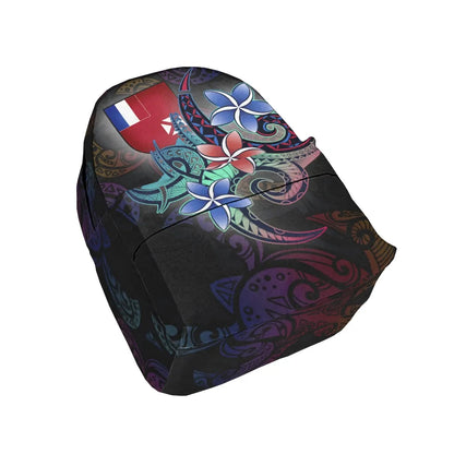 Wallis and Futuna Backpack - Plumeria Flowers Style