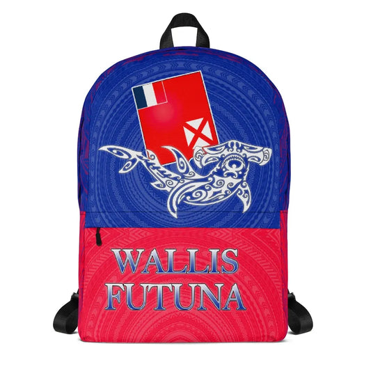 Wallis And Futuna Backpack - Shark With Coat Of Arms