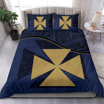 Wallis And Futuna Duvet Cover Set - Wallis And Futuna Coat Of Arms Dark Blue