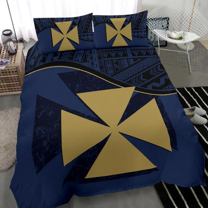 Wallis And Futuna Duvet Cover Set - Wallis And Futuna Coat Of Arms Dark Blue