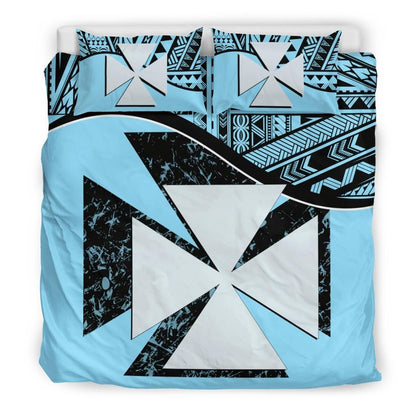 Wallis And Futuna Duvet Cover Set - Wallis And Futuna Coat Of Arms Blue