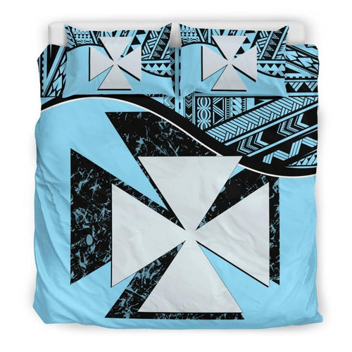 Wallis And Futuna Duvet Cover Set - Wallis And Futuna Coat Of Arms Blue