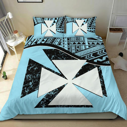 Wallis And Futuna Duvet Cover Set - Wallis And Futuna Coat Of Arms Blue