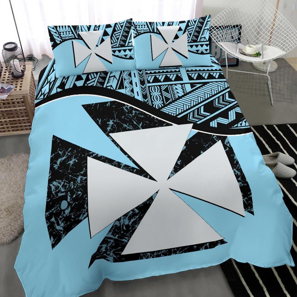 Wallis And Futuna Duvet Cover Set - Wallis And Futuna Coat Of Arms Blue