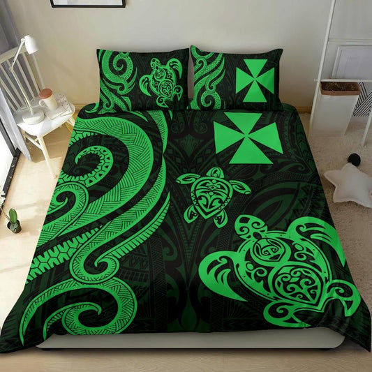 Wallis And Futuna Bedding Set - Green Tentacle Turtle