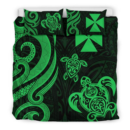 Wallis And Futuna Bedding Set - Green Tentacle Turtle