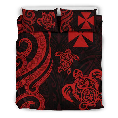 Wallis And Futuna Bedding Set - Red Tentacle Turtle