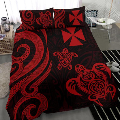 Wallis And Futuna Bedding Set - Red Tentacle Turtle