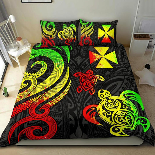 Wallis And Futuna Bedding Set - Reggae Tentacle Turtle