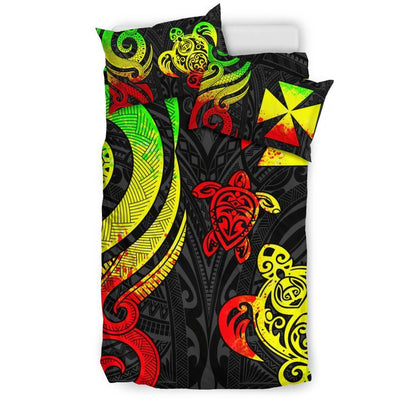 Wallis And Futuna Bedding Set - Reggae Tentacle Turtle