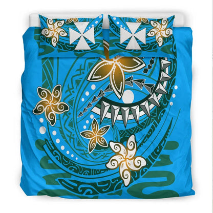Wallis And Futuna Bedding Set - Spring Style Blue Color