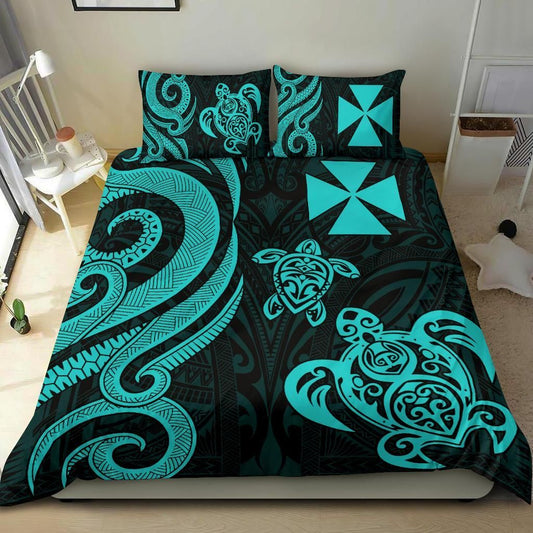 Wallis And Futuna Bedding Set - Turquoise Tentacle Turtle