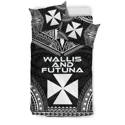Wallis And Futuna Polynesian Chief Duvet Cover Set - Black Version