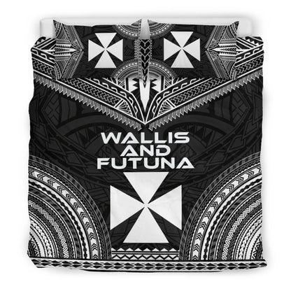 Wallis And Futuna Polynesian Chief Duvet Cover Set - Black Version