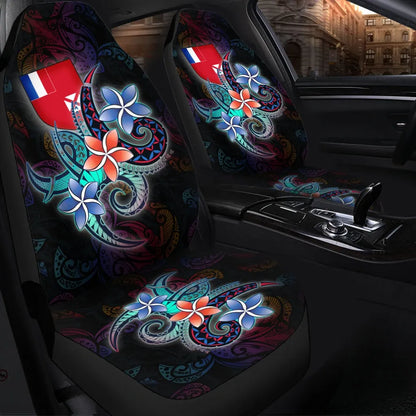 Wallis and Futuna Car Seat Cover - Plumeria Flowers Style