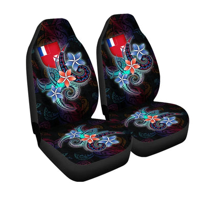 Wallis and Futuna Car Seat Cover - Plumeria Flowers Style