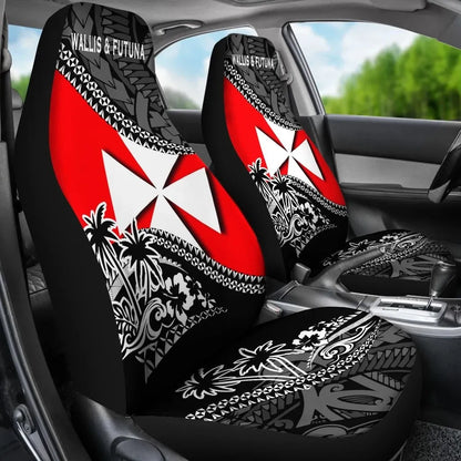 Wallis And Futuna Car Seat Covers - Wallis And Futuna Coat Of Arms Fall In The Wave