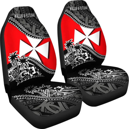 Wallis And Futuna Car Seat Covers - Wallis And Futuna Coat Of Arms Fall In The Wave