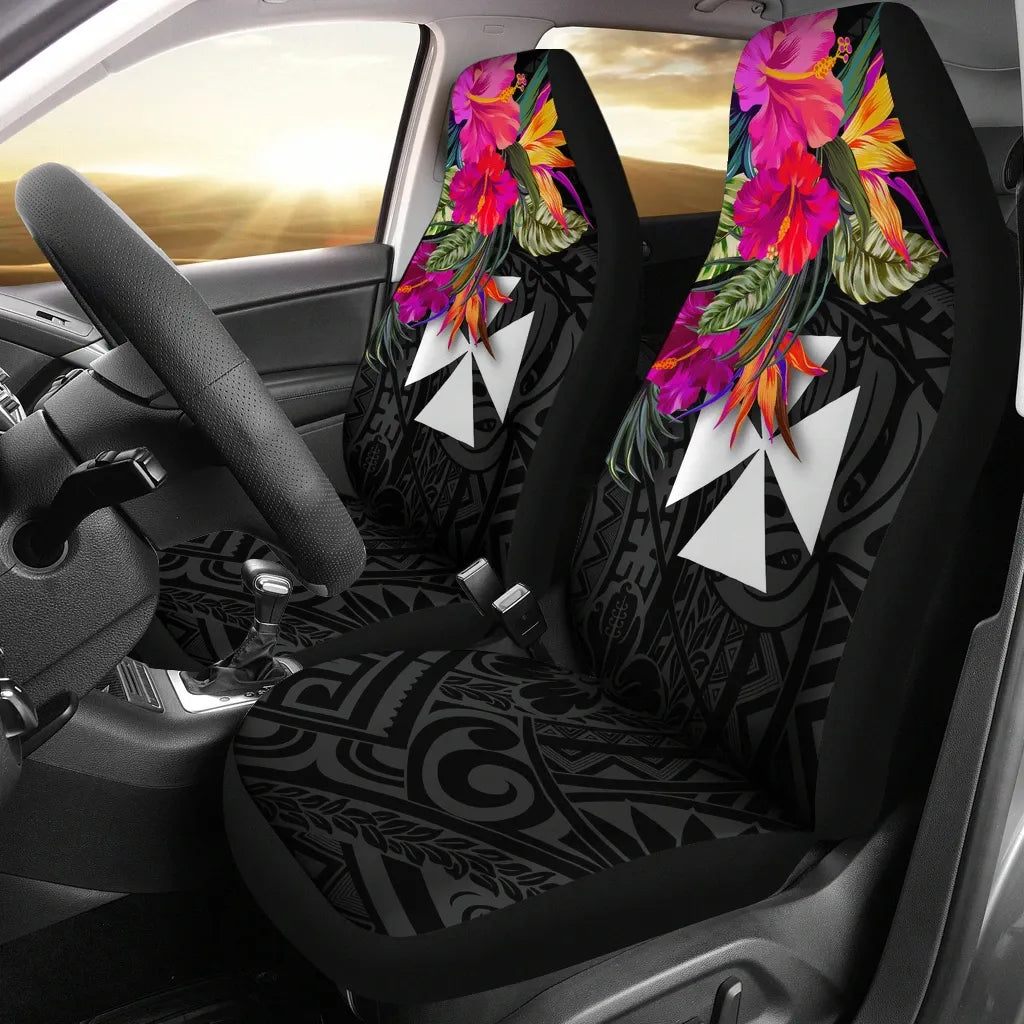 Wallis And Futuna Car Seat Covers - Polynesian Hibiscus Pattern
