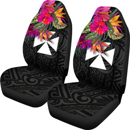 Wallis And Futuna Car Seat Covers - Polynesian Hibiscus Pattern
