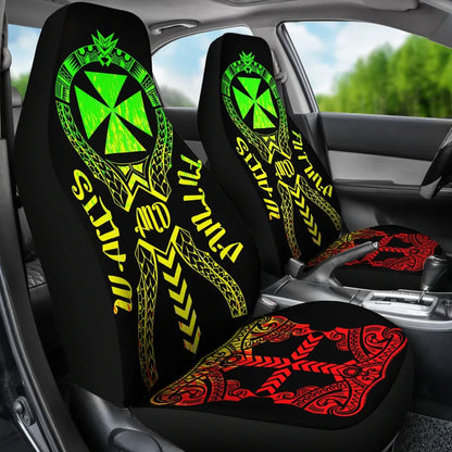 Wallis And Futuna Car Seat Covers - Wallis And Futuna Coat Of Arms Polynesian Tribal Reggae