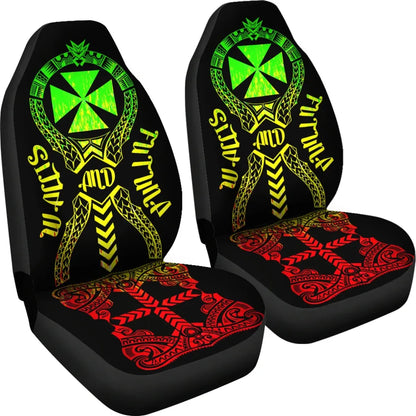 Wallis And Futuna Car Seat Covers - Wallis And Futuna Coat Of Arms Polynesian Tribal Reggae