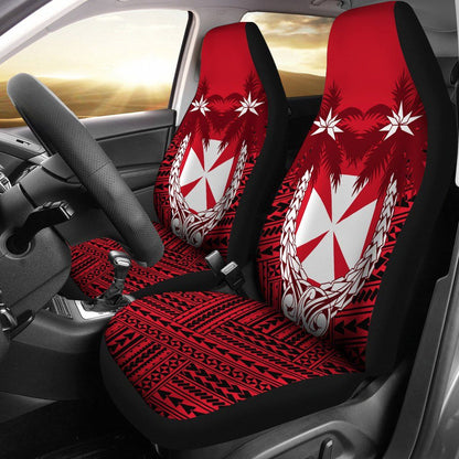 Wallis And Futuna Car Seat Covers - Wallis And Futuna Coat Of Arms Coconut Tree