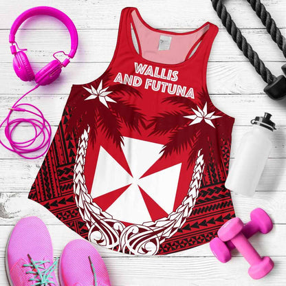 Wallis and Futuna Polynesian Coconut Women Racerback Tank