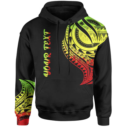 Wallis'nd Futuna Custom Personalised Hoodie - Wallis'nd Futuna Tatau Reggae Patterns