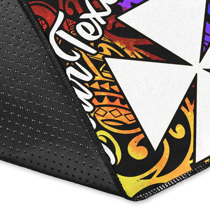 Wallis and Futuna Custom Personalised Area Rug - Rainbow Polynesian Pattern