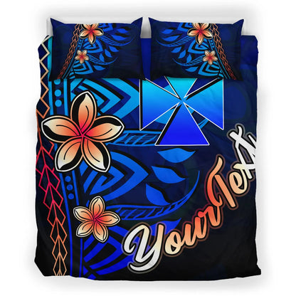 Wallis And Futuna Custom Personalised Bedding Set - Vintage Tribal Mountain