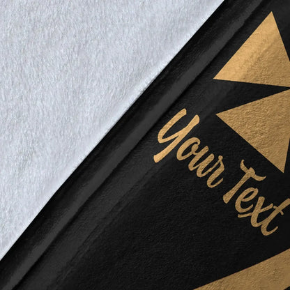 Wallis And Futuna Custom Personalised Premium Blanket - Gold Polynesian Tentacle Tribal Pattern