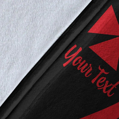 Wallis And Futuna Custom Personalised Premium Blanket - Red Polynesian Tentacle Tribal Pattern