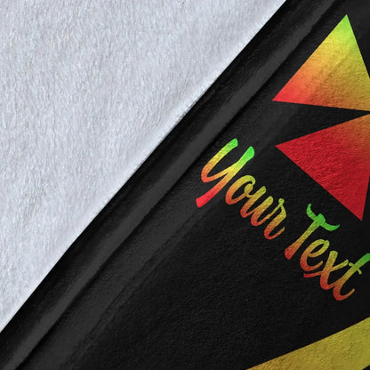 Wallis And Futuna Custom Personalised Premium Blanket - Reggae Polynesian Tentacle Tribal Pattern