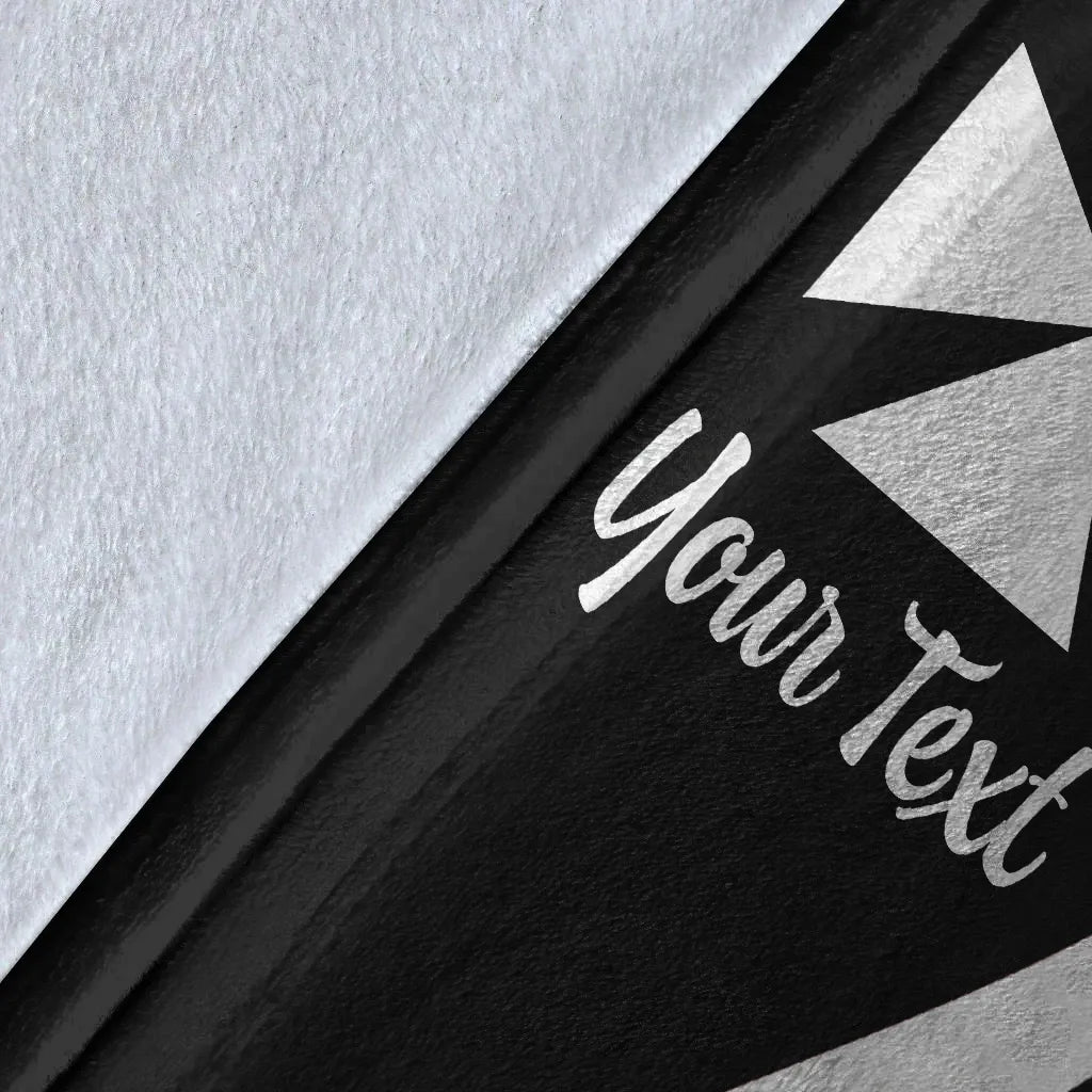 Wallis And Futuna Custom Personalised Premium Blanket - White Polynesian Tentacle Tribal Pattern