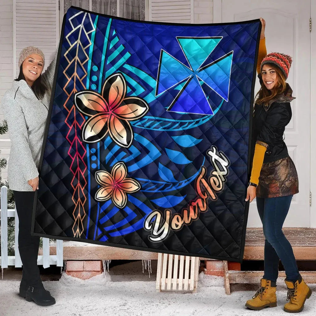 Wallis and Futuna Custom Personalised Premium Quilt - Vintage Tribal Mountain