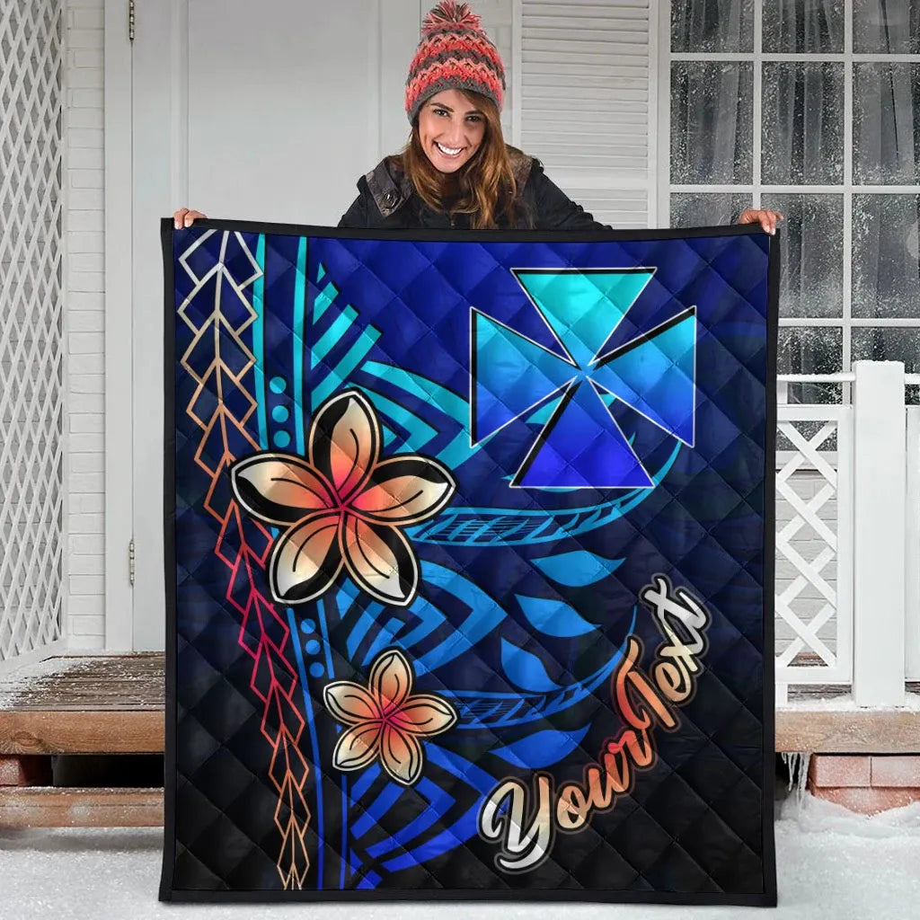 Wallis and Futuna Custom Personalised Premium Quilt - Vintage Tribal Mountain