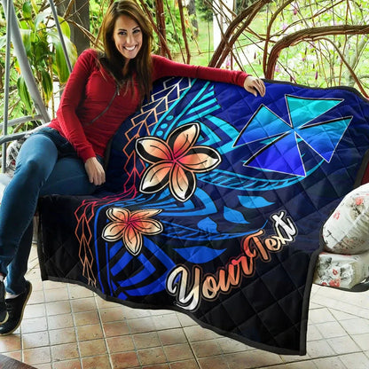 Wallis and Futuna Custom Personalised Premium Quilt - Vintage Tribal Mountain