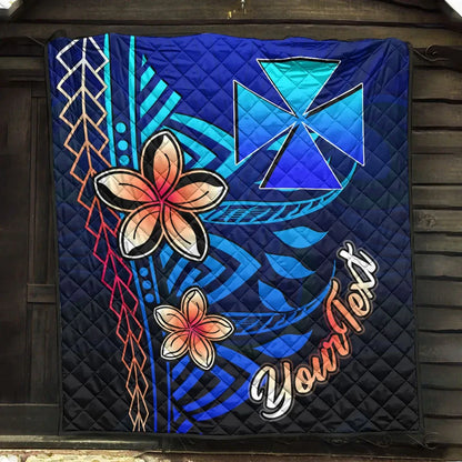 Wallis and Futuna Custom Personalised Premium Quilt - Vintage Tribal Mountain
