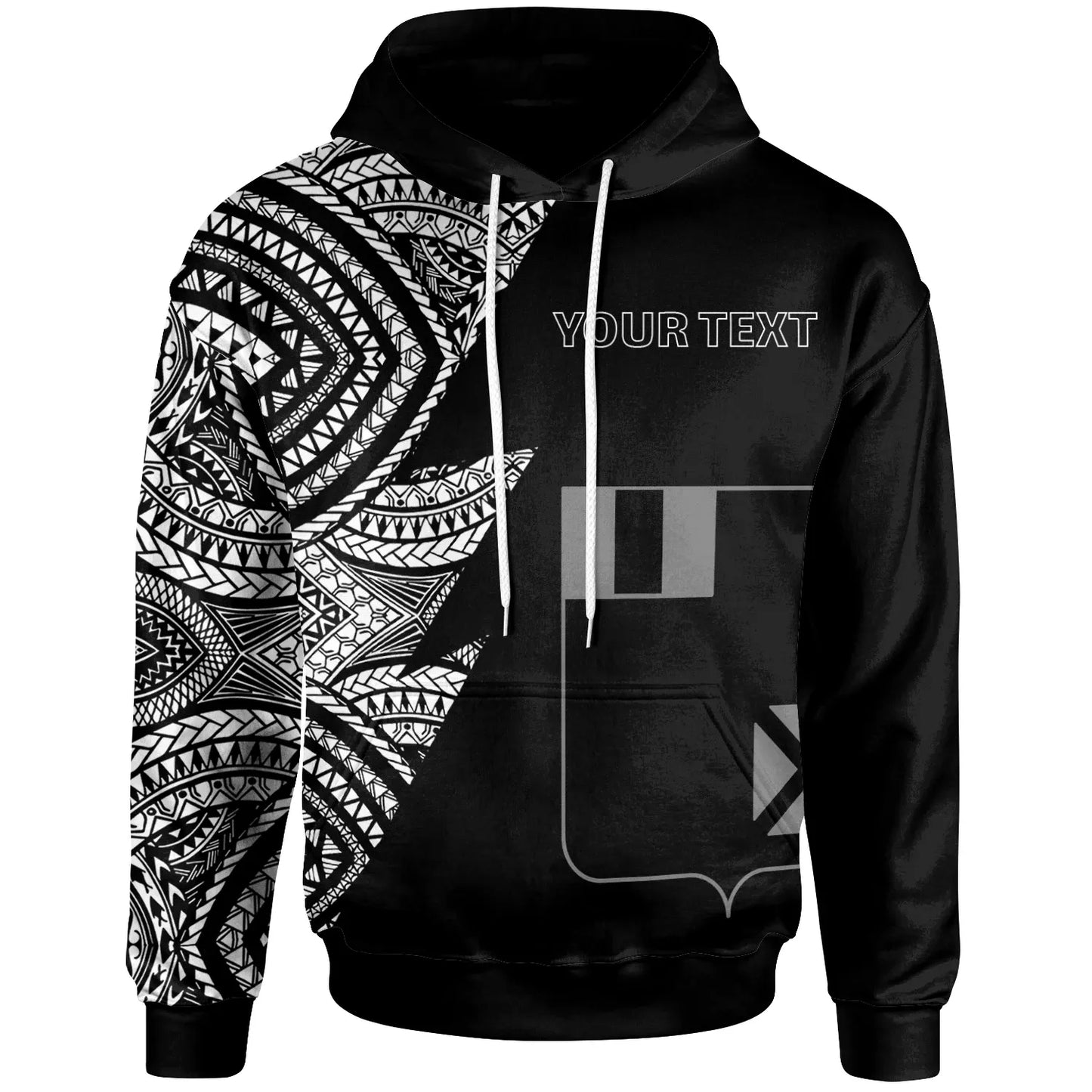 Wallis and Futuna Custom Personalized Hoodie - Flash Style White