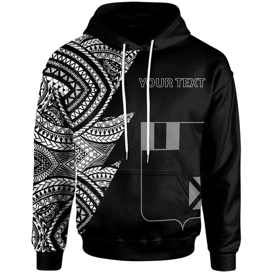 Wallis and Futuna Custom Personalized Hoodie - Flash Style White