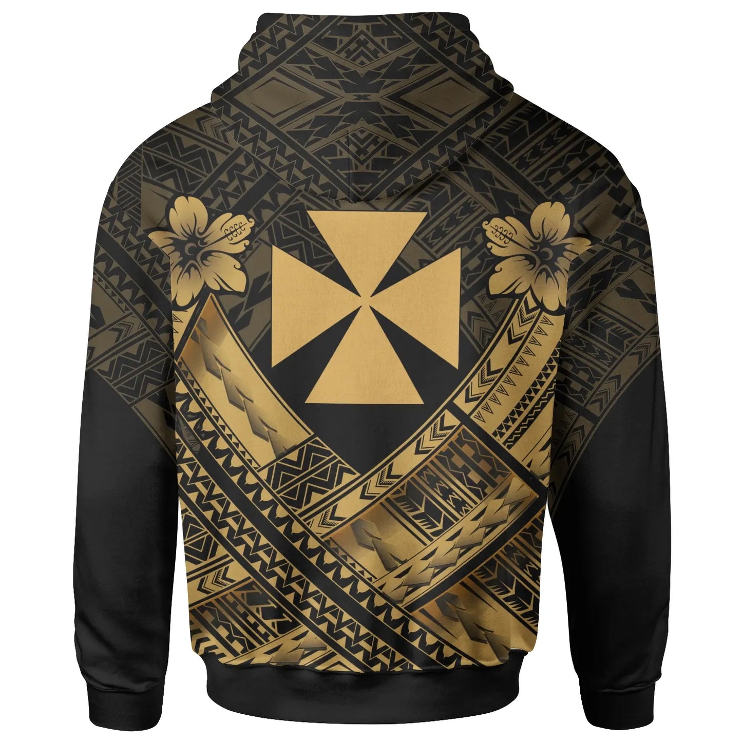 Wallis And Futuna Custom Personalised Polynesian Hoodie - Wallis And Futuna Seal Camisole Hibiscus Style (God)