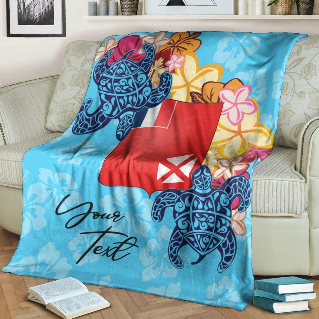 Wallis and Futuna Custom Personalised Premium Blanket - Tropical Style