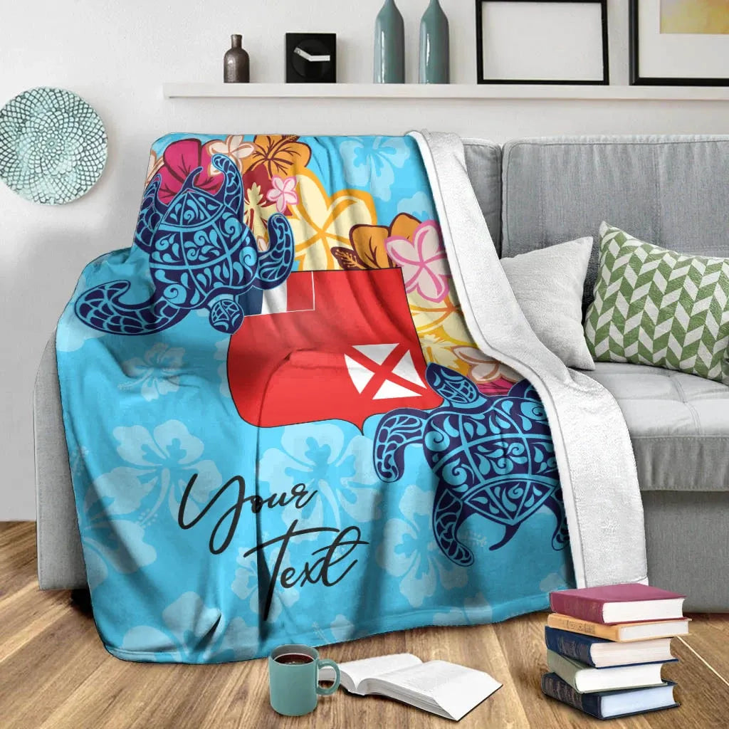 Wallis and Futuna Custom Personalised Premium Blanket - Tropical Style