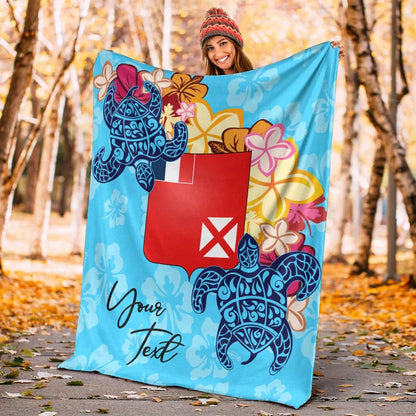 Wallis and Futuna Custom Personalised Premium Blanket - Tropical Style
