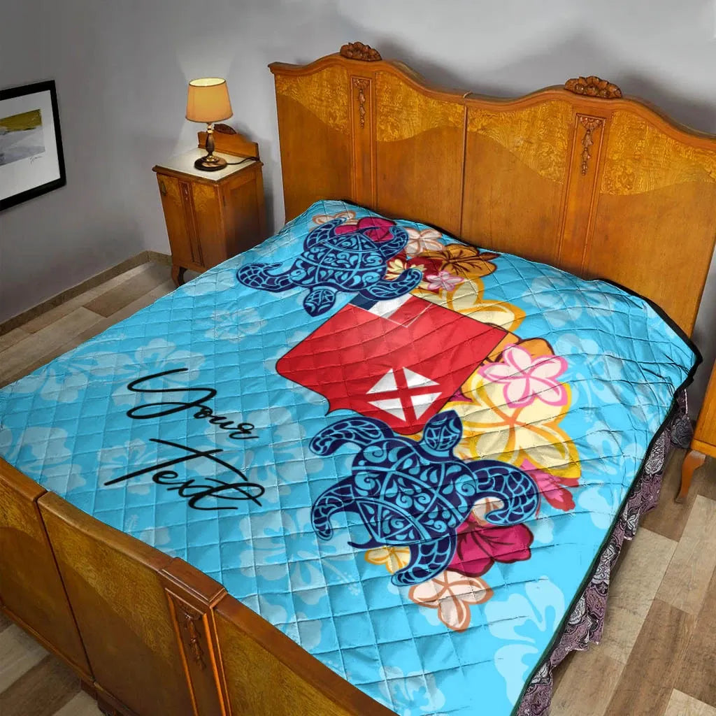 Wallis and Futuna Custom Personalised Premium Quilt - Tropical Style