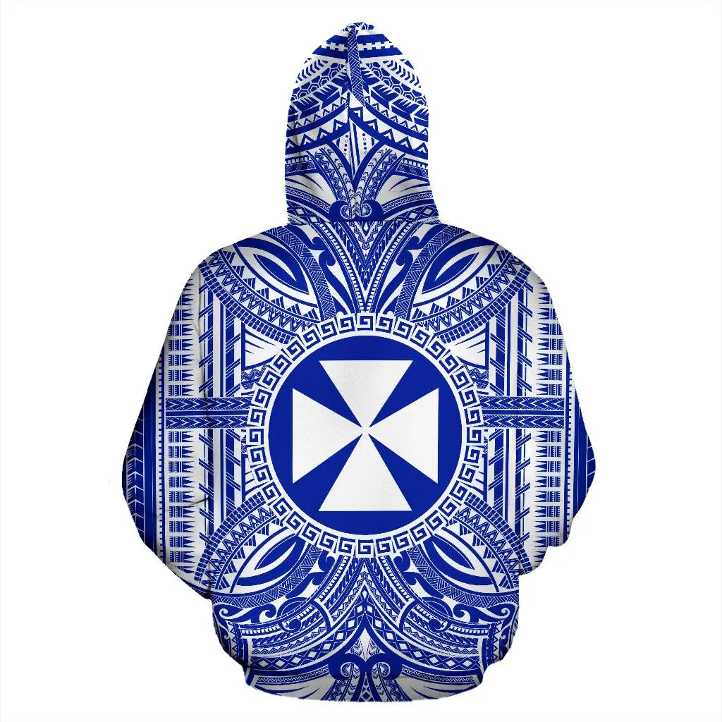 Wallis And Futuna All Over Hoodie - Wallis And Futuna Coat Of rms Polynesian Flag Color
